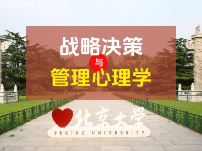 北京大學(xué)戰(zhàn)略決策與管理心理學(xué)研修班